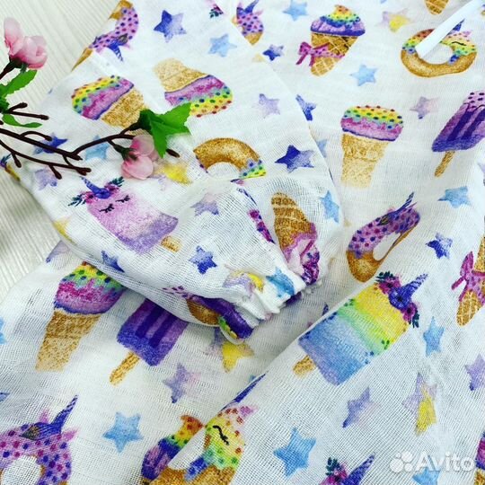 Туника из муслина, муслиновая туника для пляжа