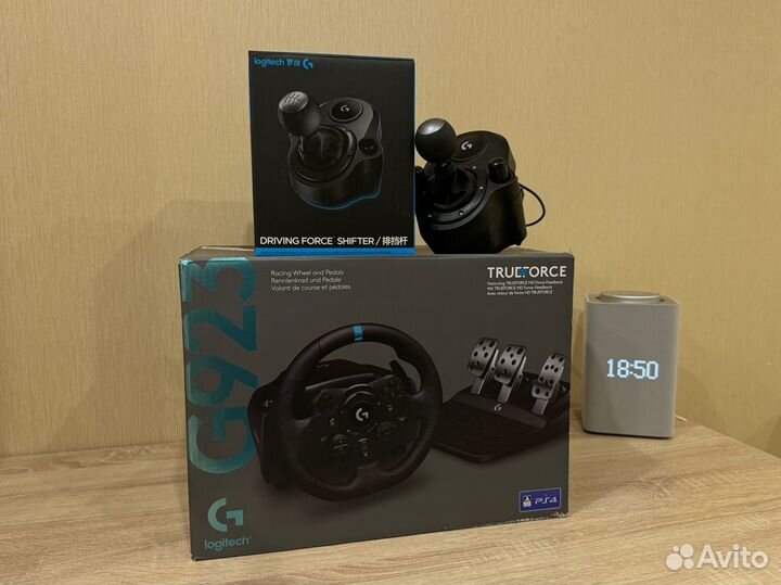 Игровой руль logitech g923 с кпп driving shifter