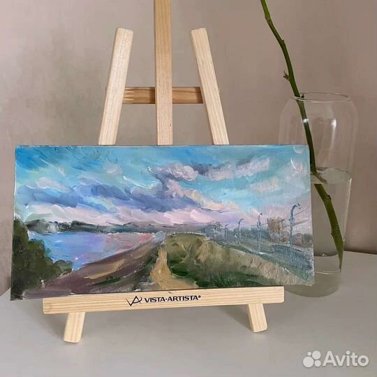 Интерьерная картина маслом пейзаж небо