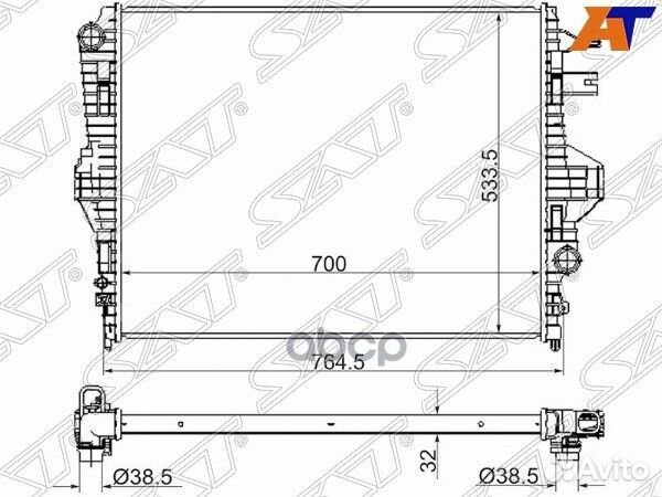Радиатор Volkswagen Touareg 10-18 / Porsche Cay