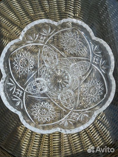 Фруктовница конфетница ваза стекло новая