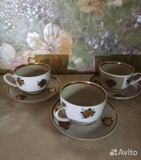 Кофейная пара рижский фарфор из 70-х 