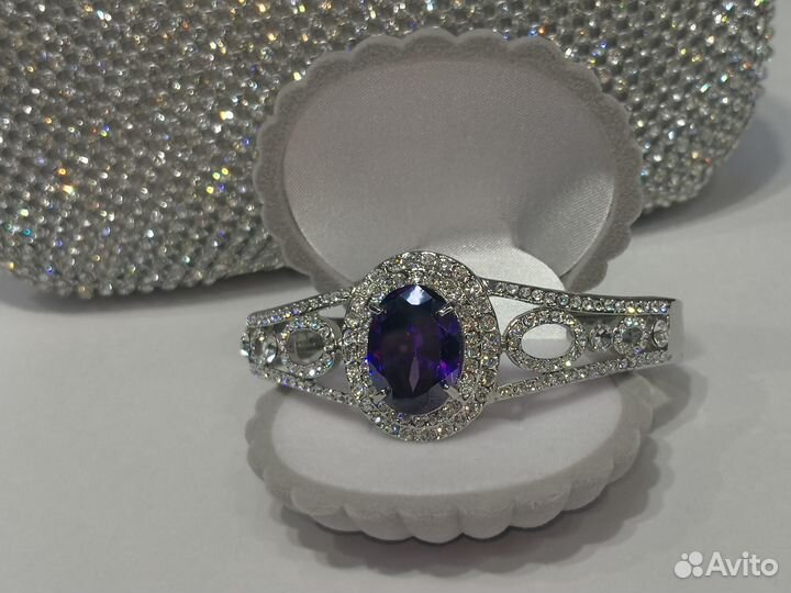 Браслет женский на руку бижутерия со стразами