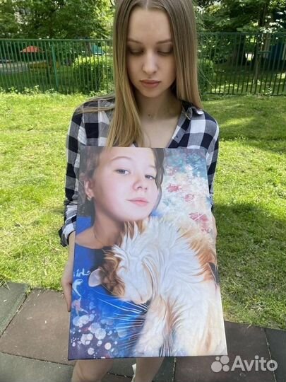 Портрет по фото на холсте,картины на холсте