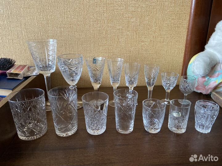 Рюмочки, стаканы, фужеры хрусталь