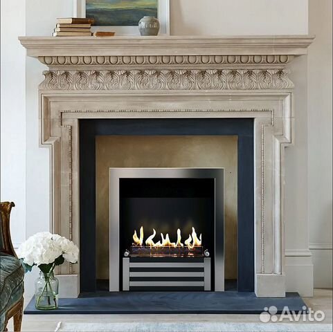 Биокамин в мраморном портале Firezo Primavera