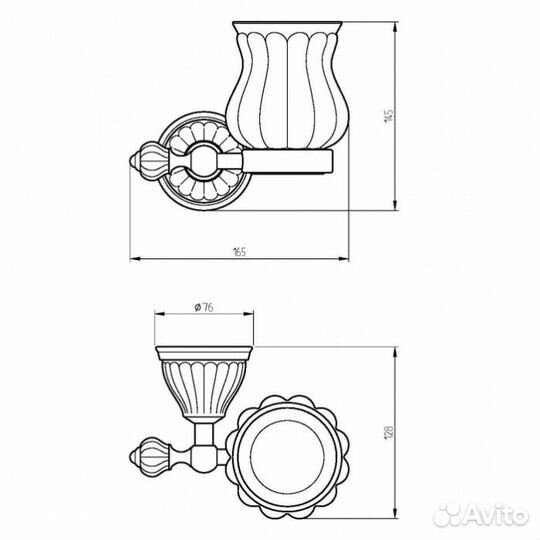Стакан Migliore Olivia 17537 золото