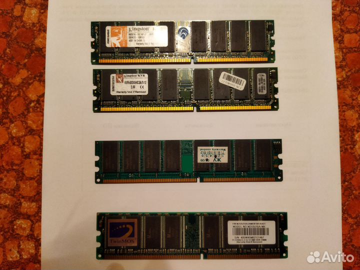 Оперативная память DDR1, DDR2