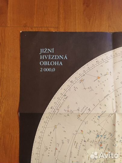 Плакат карта звёздного неба