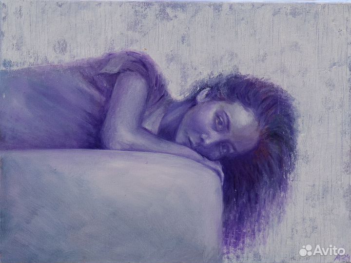 Картина маслом девушка автопортрет