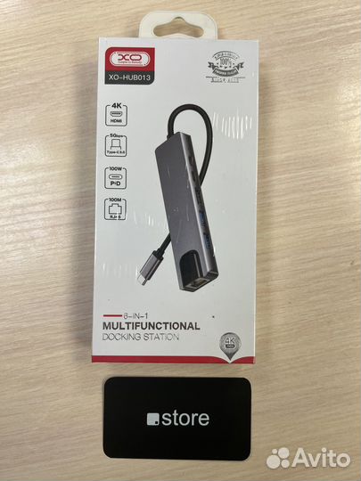 Хаб XO HUB013 6 в 1 Type-C