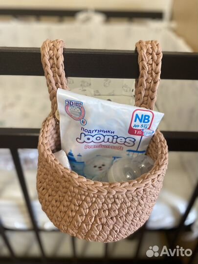 Корзинка из трикотажной пряжи