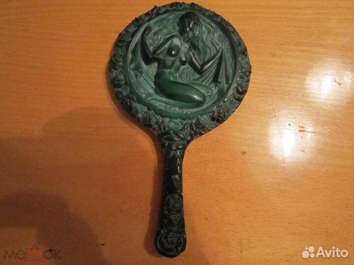 Зеркальце Малахитовое стекло 1930 годы