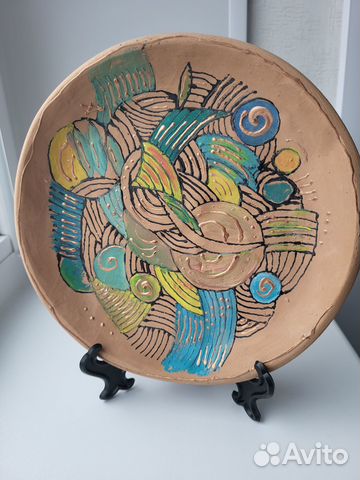 Тарелка декоративная керамика