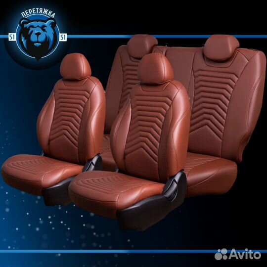 Авточехлы модельные экокожа, ткань, алькантара