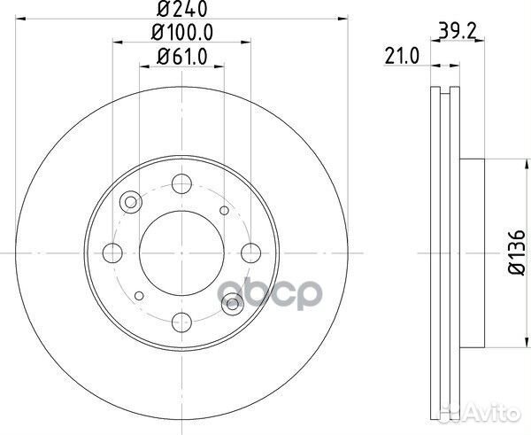 Диск тормозной перед ND8022 nisshinbo