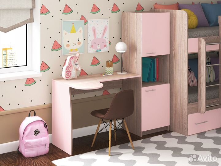 Стол компьютерный со стеллажом Лаворо