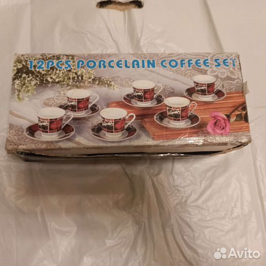 Набор кофейный новый на 6 персон