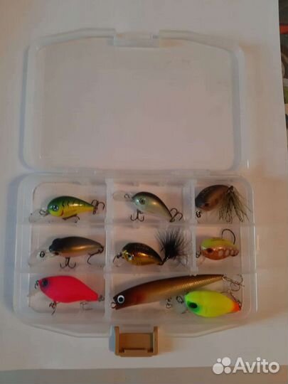 Набор воблеров в коробке.Новые