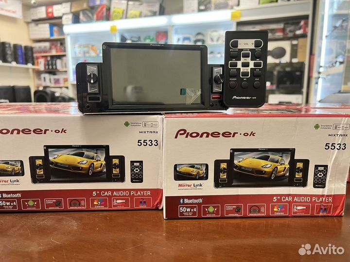 Магнитола Pioneer-OK 1DIN экран 5