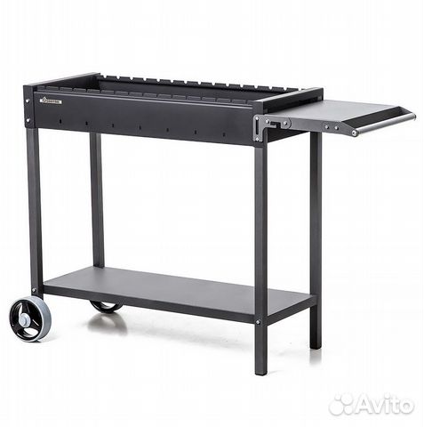 Вместительный гриль-мангал из толстой c колесами