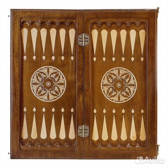 Шахматы и нарды резные Альмансор 50 х 50 см дерево Армения 62514