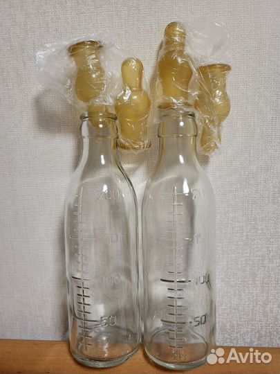 Бутылочки для кормления стекло комплект