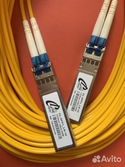 Оптический пачкорд LC 10м + 2х SFP+