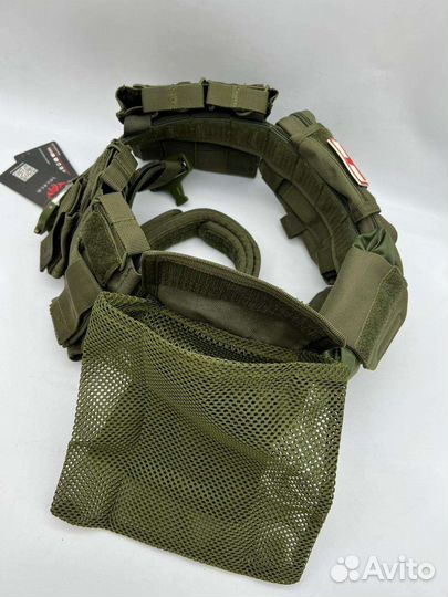 Боевой тактический пояс Yakeda с 5 подсумками олив