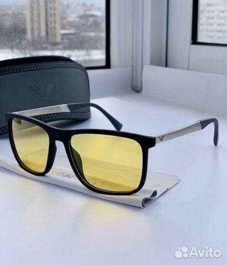 Очки emporio armani желтые поляризационные