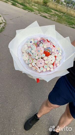 Сьедобный букет для девочки к 1 сентября