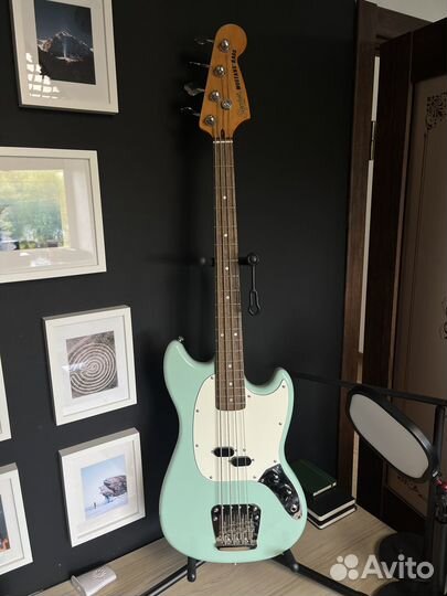 Бас гитара Fender Squier Mustang Bass CV Surf Gree