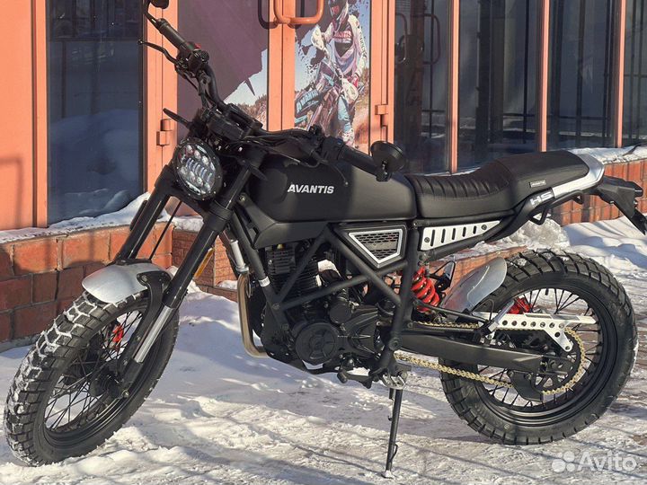 Мотоцикл Avantis City 250 (scrambler черный )