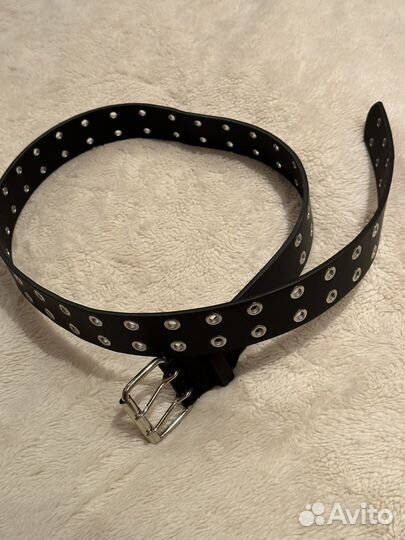 Ремень женский кожаный черный