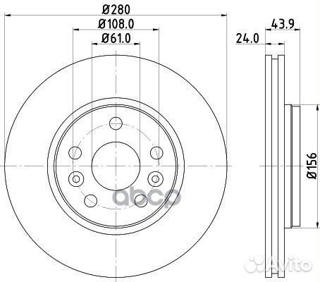 8DD 355 116-451 Диск тормозной renault kangoo 0