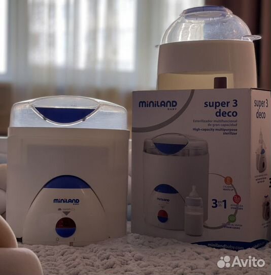 Miniland Super3Deco стирилизатор-пароварка-нагрев
