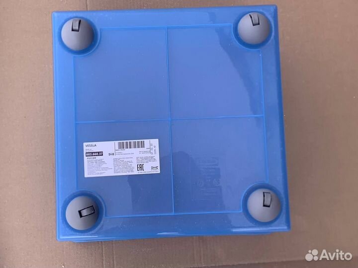 Контейнер на колесах Вессла. Ящик синий.Новый икеа