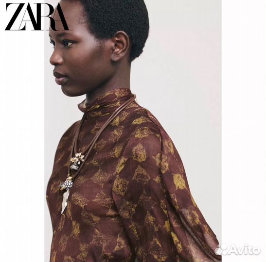 Колье Zara на шнурке