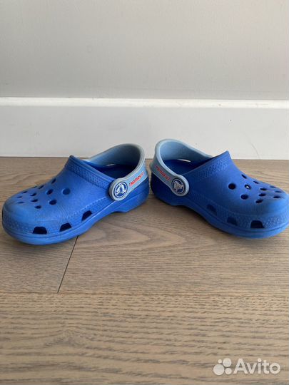 Crocs сабо синие детские паровозик Томас