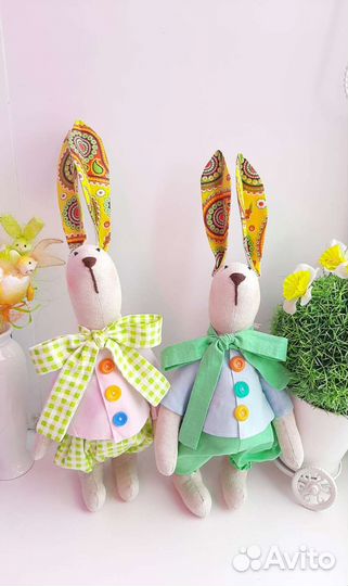 Заяц текстильный - кукла тильда ручная работа