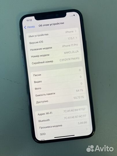 iPhone 11 Pro, 64 ГБ