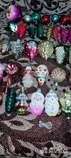 Елочные игрушки СССР 41 шт 50-тые Цена за все