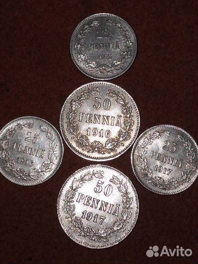 Набор серебрянных монет мира #2,1850-1965 Г. 34шт