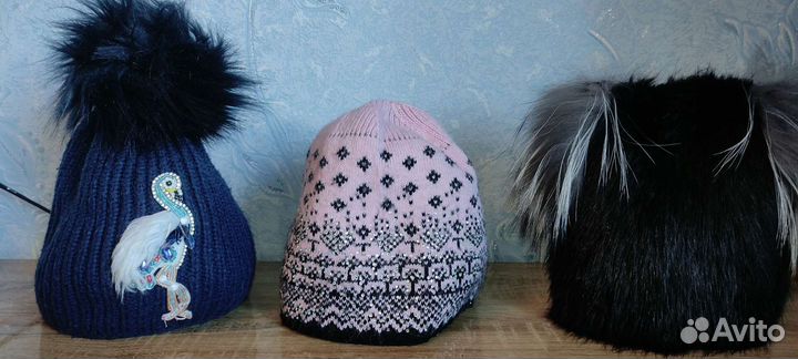 Шапк для девочки теплые