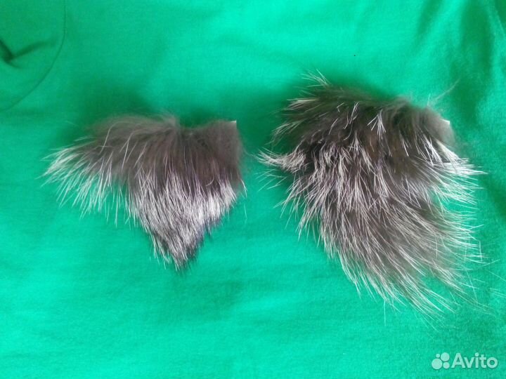 Кусочки меха чернобурки