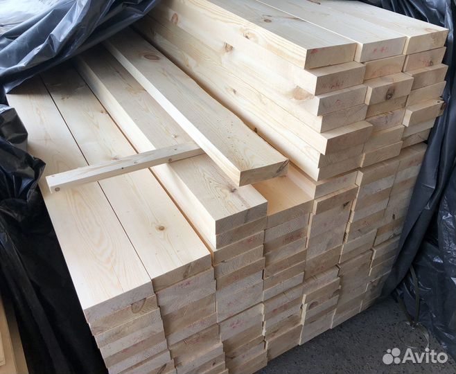 Доска сухая строганная 45х145х6000 мм, сорт ав