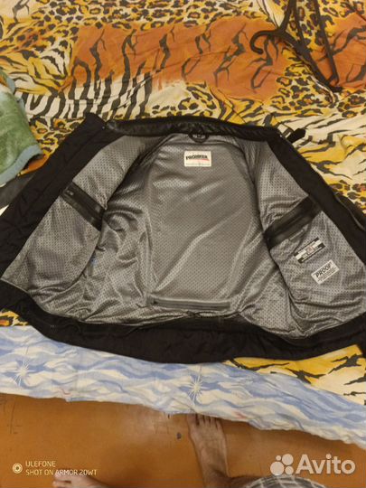 Мотокуртка кожаная мужская 56