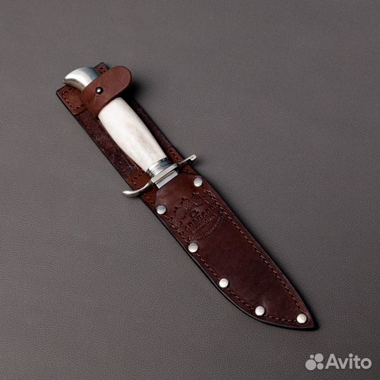 Нож Финка нквд - сталь D2, лосиный рог, звезда