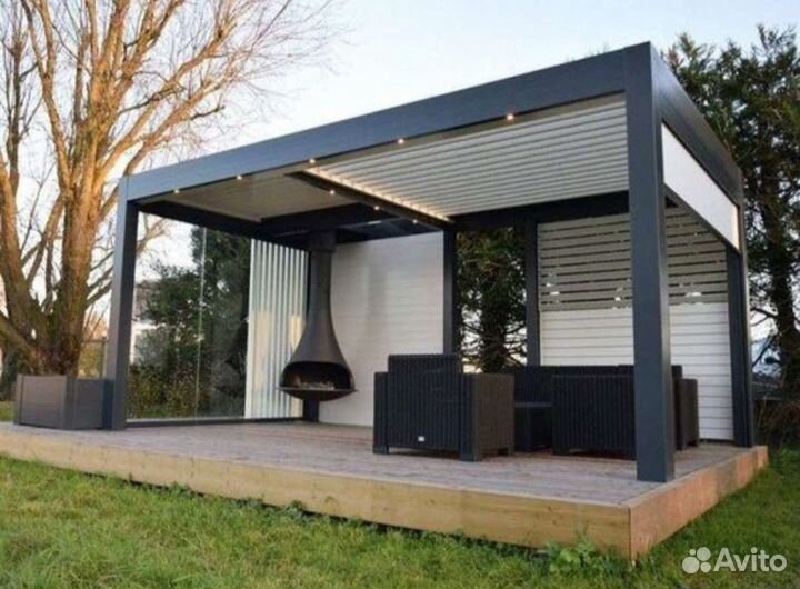 Навесы,Перголы,Маркизы,Остекление, Шторы веранд