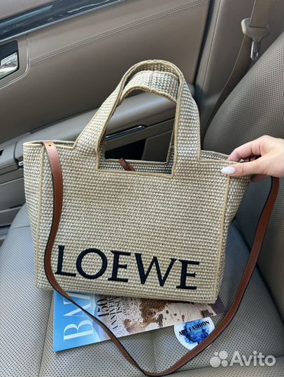 Пляжная плетеная сумка Loewe paula's ibiza